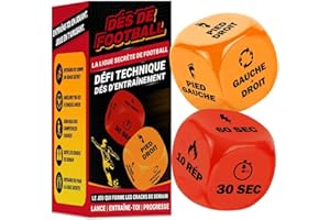 Tomatoys Dés d’Entraînement Football (2 pcs) | Jeu Sportif pour Garçons et Filles | Activités Techniques à la Maison et en Extérieur | Jouet Football Enfant | Jeu d’Adresse Ludique 8-12 Ans
