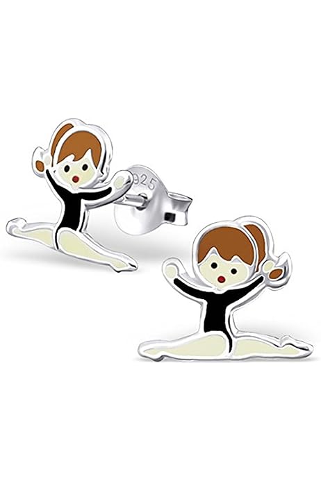 Orecchini Argento Sterling Per Bambine - Ginnasta, Unicorno E Gufo, Design Carino - Foto 3