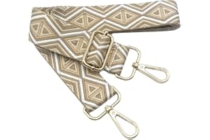 KERIOCUSI Tracolla Regolabile Colorata per Borse Donna Beige Cachi, 80-130cm Cinghia della Borsa con Gold Moschettone, Durevole per Crossbody Borsa, Chitarra, Borse Moderne Accessori, 3.8cm, 1214