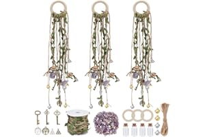 ‎FREEBLOSS FREEBLOSS 3 Satz Hexenglocken Türschutz Set Hexenglocken Windspiel, Hexenglocken Hausschutz, Negative Energie Löschen, Boho Windspiel für Den Garten, Segen Glocke für Veranda