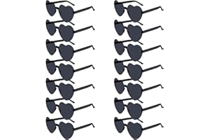 BOUBONI 14/28 Pack Heart Shaped Sunglasses for Women Rimless Heart Party Glasses Bulk Colored Love Sunglasses for Party