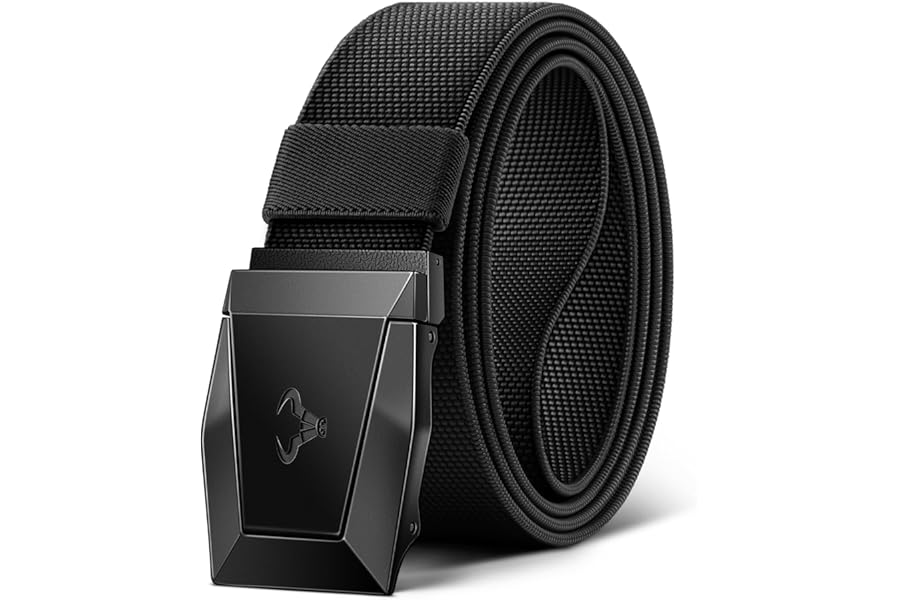 BULLIANT Tactical Belt for Men, Military Hiking Rigger Heavy Duty Nylon Web Work Belt 1.5" with Quick Release Metal Buckle