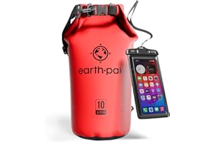 Earth Pak -Waterproof Dry Bag - Roll Top Dry Sack Keeps Gear Dry for Boating, Hiking, Camping and Fishing with Waterproof Phone Case