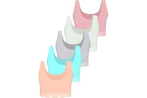 LOREZA ® 5 Mädchen Bustier mit Spitze Baumwolle Unterwäsche Sport BH Gr.116-170