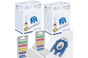 Qpro Microfibre Vacuum Cleaner Dust bags Compatiable With Miele Complete C2, Complete C3, Classic C1, S8, S5, S2 GN Type vacuum cleaners with Qpro Rainbow Vacuum Cleaner Bag Air Fresheners x8 bags