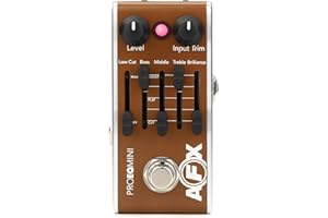 FISHMAN AFX Pro EQ Mini Pedal, Acoustic Preamp & EQ, braun
