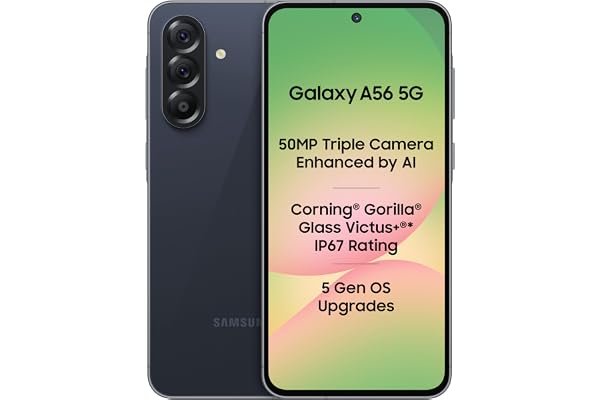 Samsung Galaxy A56 5G (Awesome Midnight Blue, 8GB, 128GB) | Segment Most Complete Triple Camera | AI Editing | 4nm Processor 
