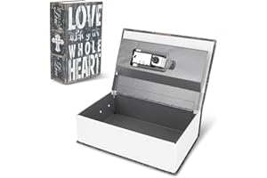 HERCHR Diversion Book Safe, Safe Secret Metal Lock Box, Coffre-fort de Rangement Secret, Mini-Tirelire de Dictionnaire avec Coffre-Fort à Combinaison pour Bureau à Domicile, 7.2x4.6x2.2in