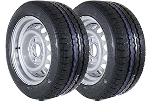 ‎THE DRIVE The Drive 2x Komplettrad 195/50 R13 C 104/101N M+S für Pkw-Anhänger & Caravan – Felge 6Jx13 H2 ET30 – Lochkreis 5x112 – Tragkraft bis 900kg – Metallventil – Ersatzräder für Anhänger