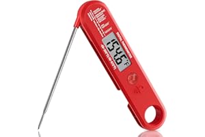 ModHm Digital Meat Thermometer – Fast & Accurate Wireless Food Thermometer for Cooking, Baking, BBQ, Oven, and Kitchen Use – Meat Thermometer Probe with 304 Stainless Steel (Red)