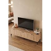 Reyo Falez Royal TV Sehpası 160 cm TV &Uuml;nitesi Kapaklı Modern Şık Minimal Salon Konsolu 5093 Meşe