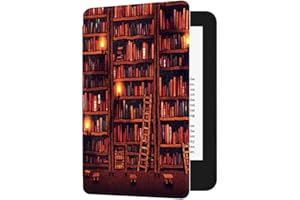 HUASIRU Case for Kindle (10th Gen - 2019 Release Only, Model NO J9G29R) Cover with Auto Wake/Sleep — will not fit Kindle Paperwhite or Kindle Oasis, Library