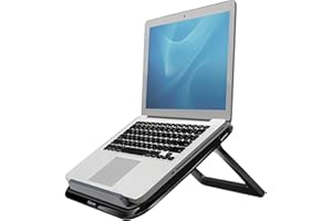 Fellowes Portable Laptop Stand for Desk - I-Spire Series Adjustable Stand for the Home and Office with 7 Height Adjustments - Max Monitor Size 17", Max Weight 4KG - Black
