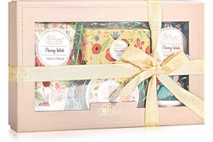 BODY & EARTH # LOVE BODY & EARTH LOVE Świeca zapachowa, krem do rąk, zestaw prezentowy, 4-częściowy zapach piwonii, pudełko prezentowe, żel zapachowy, krem do rąk, mydło, prezent na Dzień Matki, urodziny