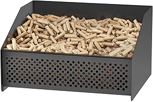 Xtsuen Panier à pellets/granulés bruleur pour cheminée/poele et Exterieur - 30 x 25 x 17 cm - 2,3 kg - Version Mise à Jour