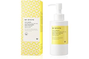 ‎MIZON [MIZON] VITA LEMON żel peelingowy (145 g), koreański olejek ze skórki cytryny i woda mineralna, ujędrniający skórę, nawilżający, witalność skóry, usuwa obumarły naskórek (VItalemon Peeling Gel)