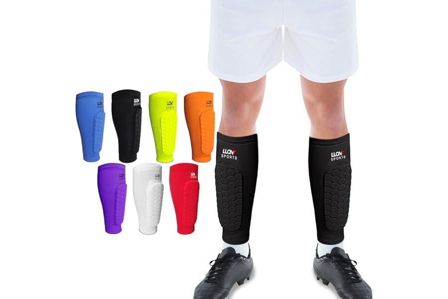 LUONT - Soccer Shin Guards for Men, Women & kids | Protective Football Soccer Pads with Superior Impact Absorption, Breathable, & Lightweight | Football Shin Guards Sleeves