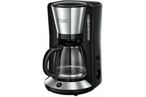 Russell Hobbs Macchina Caffè Americano - Con Filtro per Estrazione e Aroma ottimali - Max 10 tazze; Caraffa in Vetro da 1.25 L; Piastra riscaldante; Spegnimento automatico; 1100 W; Adventure 24010-56