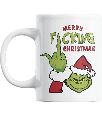 Taza Diseño Grinch Taza De Café Grinch - 'I Hate Morning People' - Regalo Divertido Taza Cerámica 330ml Regalo