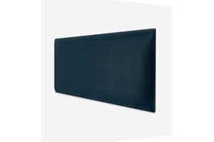 DecoNest Testiera Cuscino da parete decorazione da parete pannello acustico pannello da parete 3d lusso moderno imbottito 100 x 20 cm Blu navy