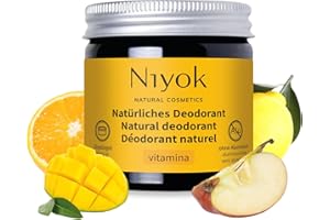NIYOK DESODORANTE+ ANTITRASPIRANTE vitamina 40 ml – complément alimentaire pour une utilisation quotidienne, est pensé pour s’intégrer naturellement à la routine de chaque jour, contenance 40 ml et fa