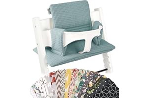 ukje | Cojín para Trona Stokke | Múltiples Colores y Estampados | Hecho a Mano en Europa | Compatible con Stokke, Stokke Tripp Trapp, Trip Trap Stokke, Stokke Trona Evolutiva y Stokke Trona