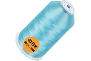 ‎NEW BROTHREAD New brothread - Einzelne Riesige Spule 4000M/Jede 100% Polyester Maschinen Stickgarn 40 WT für Gewerbliche und Haushalts Maschinen - Light Blue