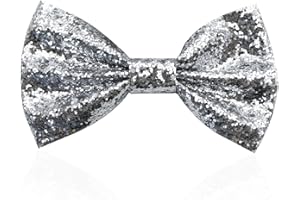 Jiamaohua Glitter Bow Tie, Pre-Tied Bow Tie for Men,Adjustable Bowtie Black Bow Ties for Boy, Sparkly Bowtie for Wedding Party Prom Formal Neck Bowtie for Adults and Children