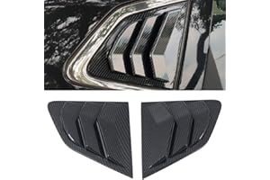 HIGH FLYING para Qashqai J11 2015-2020 Ventana De Ventilación Lado Scoop Louver Plástico ABS 2 Piezas (Color de Fibra de Carbono)