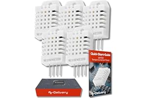 5x AZDelivery Digital Temperature And Humidity Sensor Module 3.3V 5V Compatible with DHT22 Compatible with AM2302 Replace SHT11 SHT15 Compatible With Arduino and Raspberry Pi Including E-Book!