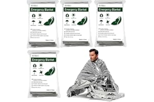 Binhai Telo termico sopravvivenza, Coperte di emergenza, Coperta termica,Coperte d'emergenza 52 "x 83" (confezione da 2)