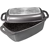 STONELINE® XXL Bräter 43 x 26 cm, mit Aluguss-Deckel, Deckel als Auflaufform verwendbar, induktionsgeeignet, Aluguss, Antihaf