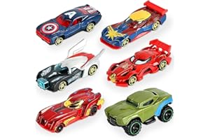 ZGCXRTO Giocattolo Cars, 6pcs Mini Car Macchinine Auto Cake Toppers Set, Veicoli Giocattolo per Bambini feste di compleanno (D2)