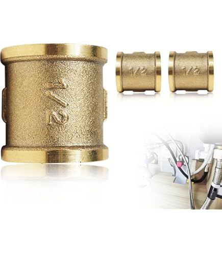 2 Raccordi In Ottone G1/2" IG - Doppio Nipplo Per Impianti Idraulici E Riscaldamento - Foto 6