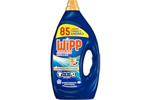 Wipp Express Detergente Líquido Limpio y Liso para lavadora (85 lavados), detergente líquido para lavadora para una limpieza profunda, jabón para ropa