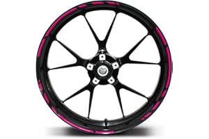 FINEST FOLIA Kompletny zestaw naklejek z motywem GP do felg motocyklowych, samochodów i rowerów 16 cali, 17 cali, 18" i 19", wykonany z bardzo cienkiej folii