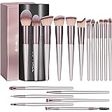 BS-MALL Makeup Brush Set 18 Pcs Premium Synthetic Foundation Powder Concealers Eye shadows Blush Makeup Brushes with black ca