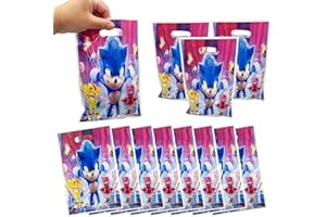 SENIDEA 50 Pcs Sonic Party Bags for Boys Girls, Birthday Gift Party Bags for Kids