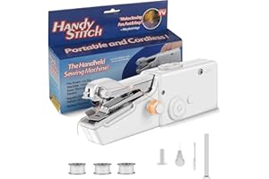 KUCKEE Handheld Sewing Machine, Mini Sewing Machine with Sewing Accessories, Stitch Tool for Fabric Quick Repairing