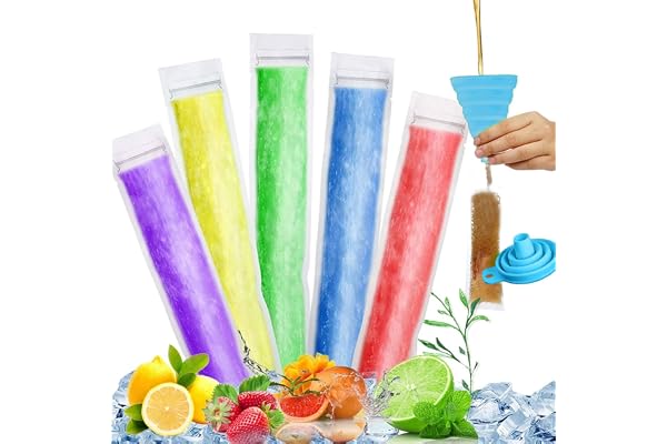 Isform, popsiclepåsar, 200 st popsiclepåsar, vattenisväskor, klubbpåsar med tratt, popsicle påsar, isformar, påsar för isformar, iskopppåsar, ispoppåse