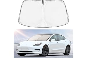 ZOIBV Windshield Sunshade Exclusively Designed for Tesla Model 3/Y, Foldable Lightweight M3 Sun Shield with a Storage Bag, Front Window Sun Visor Cover Car Accessories for Tesla