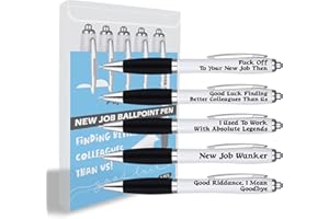 PopManko Leaving Gifts For Colleagues Women Men, Funny Rude New Job Gifts with Card, Good Luck in Your New Job Gifts, Leaving Presents Goodbye Pen Gifts For Work Colleagues