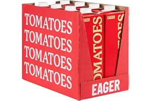 Eager Tomato Juice 100% Pressed, Refreshing Fruit Drink, NFC Not From Concentrate, 1 Litre (Pack of 8)
