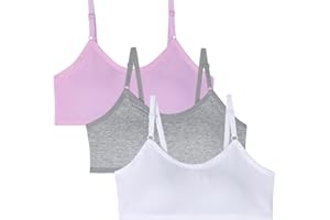 EDS Service Teen Girls Bra, Crop Top Bra with Adjustable Should Strap, Soft Padded Kids Training Bra for Age 12-16 Years Pack of 3