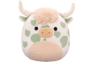 Squishmallows Original 7.5 Inch - Celestino the Sage Green Spotted Highland Cow