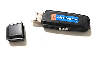 JEYEFFE Registratore Vocale USB Micro Mini - Spy Recorder 32GB Pen Drive - Registrazione Ambientale - Registratore Digitale Audio 32GB - Voice Recorder Spia - Pendrive Nera 32GB