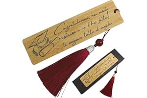 Amore Legno Sforza Segnalibro Particolare in Legno - Idee Regalo Originale per Laurea - Pensierini per Colleghi Maestre ed Amici - Frase Motivazionale Portafortuna da Dedicare (E)