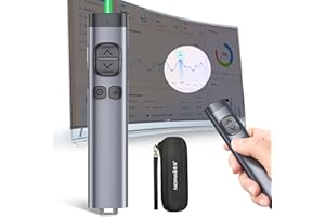 Norwii N97 TV Bildschirm Präsentation Clicker für Powerpoint Präsentationen, Powerpoint Clicker, Präsentation Rremote, Bluetooth Wireless Presenter, Digital Pointer für TV Bildschirm