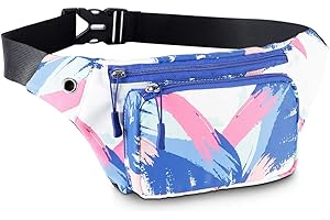 HAWEE Moda Riñonera Deporte Bolso de Cintura Unisexo Paquete de Cintura Multicolor Bolso de Cinturon con Conector para Auriculares para Hombre Mujer Running Viaje Senderismo Jogging Ciclismo