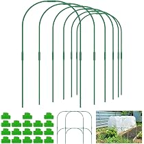 KTCINA Garden Hoops for Raised Beds, 6 Set Greenhouse Hoops Grow ...